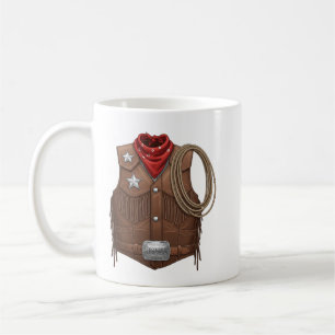 Süßer Cowboy Western Cowboy Outfit Männer Kaffeetasse