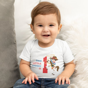 Süßer Cowboy zum 1. Geburtstag Baby T-shirt