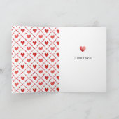 Süßer Cream-Hund Valentinstag Karte (Innenseite)