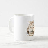 Süßer Creme-Oster-Ei-Bogen Kaffeetasse (Vorderseite Links)