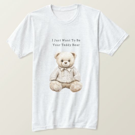 Süßer Creme-Teddybär im Pullover (Design vorne)