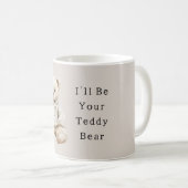 Süßer Creme-Teddybär im Pullover Kaffeetasse (VorderseiteRechts)