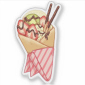 Süßer Crêpe-Dessert-Aufkleber Aufkleber (Vorderseite)