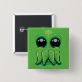 Süßer Cthulhu Gesicht Button (Vorne & Hinten)