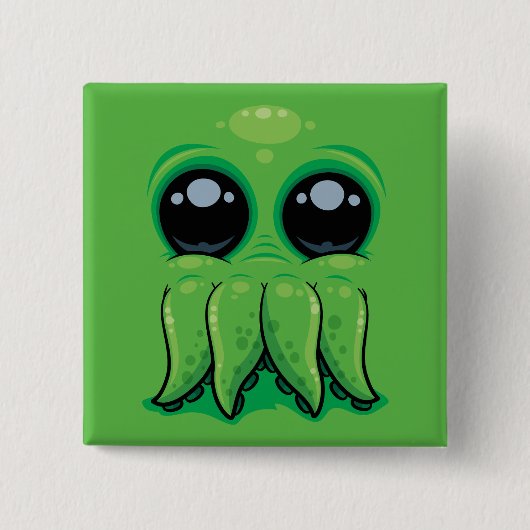 Süßer Cthulhu Gesicht Button (Vorderseite)