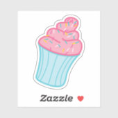 Süßer Cupcake Aufkleber (Blatt)