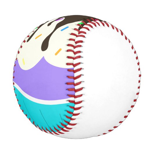 Süßer Cupcake Baseball (Schrägansicht)