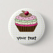 Süßer Cupcake Button (Vorderseite)