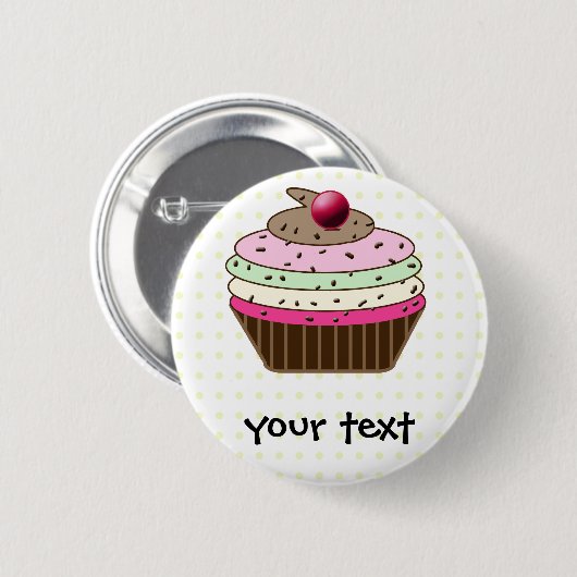 Süßer Cupcake Button (Vorne & Hinten)
