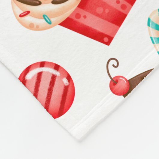 Süßer Cupcake Fleecedecke (Ecke)