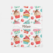 Süßer Cupcake Fleecedecke (Vorderseite)