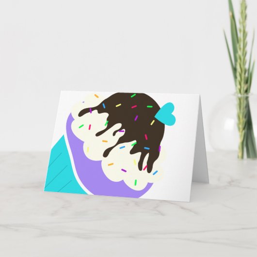 Süßer Cupcake Karte (Vorderseite)