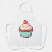 Süßer Cupcake mit Herz-Topping Schürze (Vorderseite)