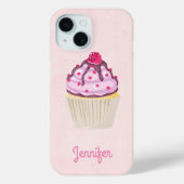 Süßer Cupcake mit Himbeere nach oben Case-Mate iPhone Hülle (Rückseite)