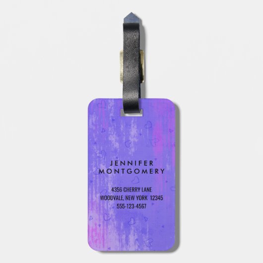 Süßer Cupcake mit Himbeere nach oben Gepäckanhänger (Rückseite vertikal)