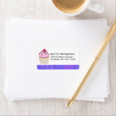 Süßer Cupcake mit Himbeere oben Adressaufkleber (Insitu)