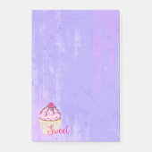 Süßer Cupcake mit Himbeere oben Post-it Klebezettel (Vorderseite)