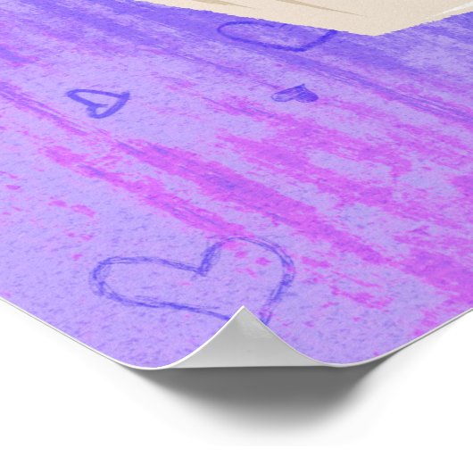 Süßer Cupcake mit Himbeere oben Poster (Ecke)