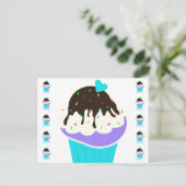 Süßer Cupcake Postkarte (Stehend Vorderseite)