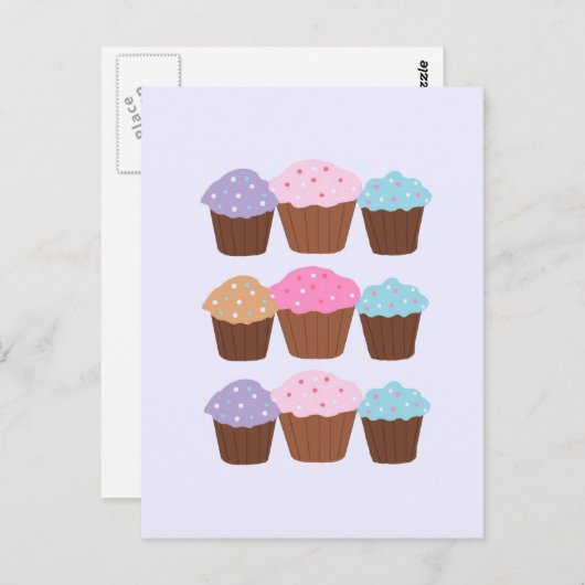 Süßer Cupcakes Postkarte (Vorne/Hinten)
