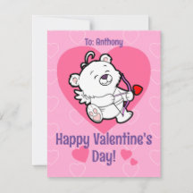 Süßer Cupid-Bär Valentinstagskarte