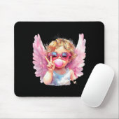 Süßer Cupid bläst Bubble Gum Sungles Valentinstag  Mousepad (Mit Mouse)