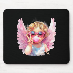 Süßer Cupid bläst Bubble Gum Sungles Valentinstag Mousepad