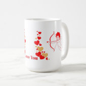 Süßer Cupid mit Bogen und Pfeil Kaffeetasse (VorderseiteRechts)