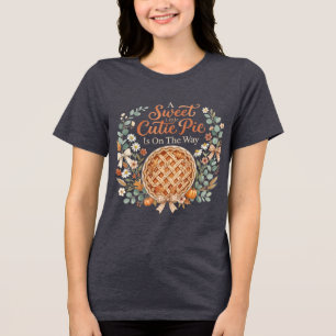 Süßer Cutie Pie auf dem Weg werdende Mutter Tri-Blend Shirt