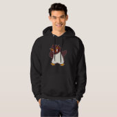 Süßer Dabbing-Macaroni-Pinguin Hoodie (Vorne ganz)