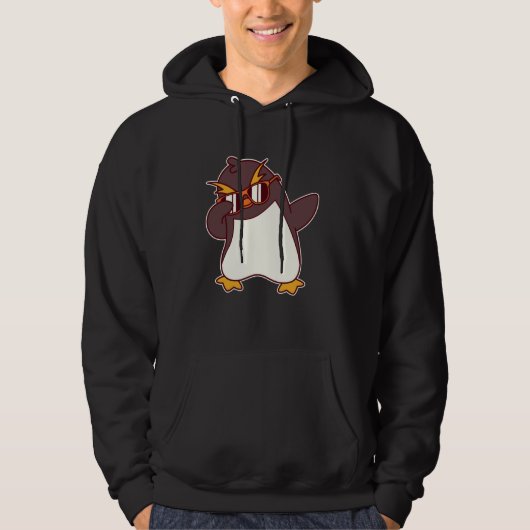 Süßer Dabbing-Macaroni-Pinguin Hoodie (Vorderseite)
