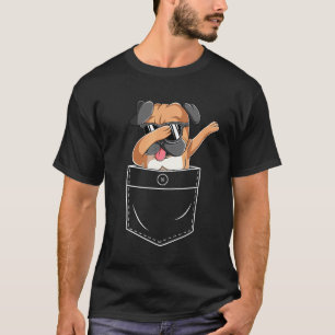 Süßer Dabbing-Mops in der Tasche Lustiger Dab-Tanz T-Shirt