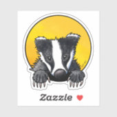 Süßer Dachs Aufkleber (Blatt)