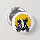 Süßer Dachs-Button Button (Vorne & Hinten)