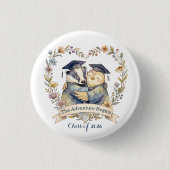 Süßer Dachs und Pinguin-Abschiedsumarmung Personal Button (Vorderseite)