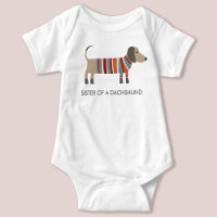 Süßer Dachshund-Baby-Body