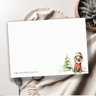 Süßer Dachshund Hund Fluffig und Hell Weihnachten Mitteilungskarte
