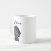 Süßer Dachshund-Hund Wasserfarben Kaffeetasse (Vorderseite Links)