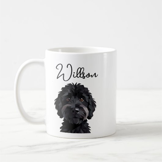 Süßer Dachshund-Hund Wasserfarben Kaffeetasse (Links)