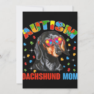 Süßer Dachshund-Liebhaber Autismus-Bewusstsein Hun Feiertagskarte