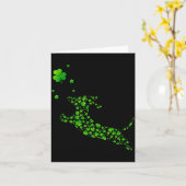 Süßer Dachshund mit irischem Kleeblatt St. Patrick Karte (Gelbe Blume)