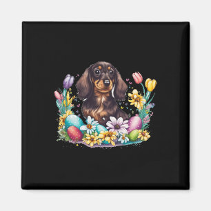 Süßer Dachshund Ostertag Wiener Würstchen Osterei Magnet