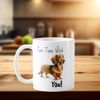 Süßer Dachshund Personalisieren Kaffeetasse