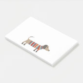 Süßer Dachshund-Sausage-Hund Post-it Klebezettel (angewinkelt)