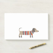 Süßer Dachshund-Sausage-Hund Post-it Klebezettel (Auf Schreibtisch)