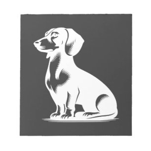 Süßer Dachshund Stylischer Kleiner Jagdhund Notizblock