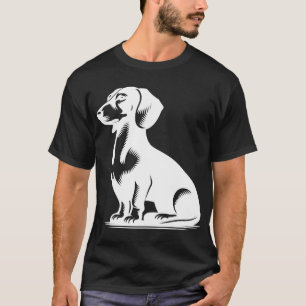 Süßer Dachshund Stylischer Kleiner Jagdhund T-Shirt
