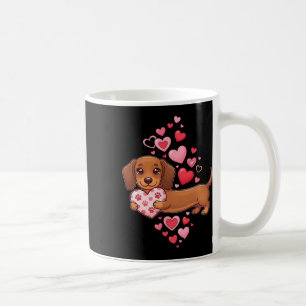 Süßer Dachshund Valentinstag Herz Lustiger Dachshu Kaffeetasse