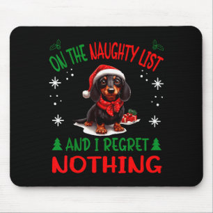 Süßer Dachshund Wiener Doxie Hund Hund Weihnachten Mousepad