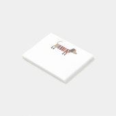 Süßer Dachshund Wiener Würstchen Hund Post-it Klebezettel (angewinkelt)